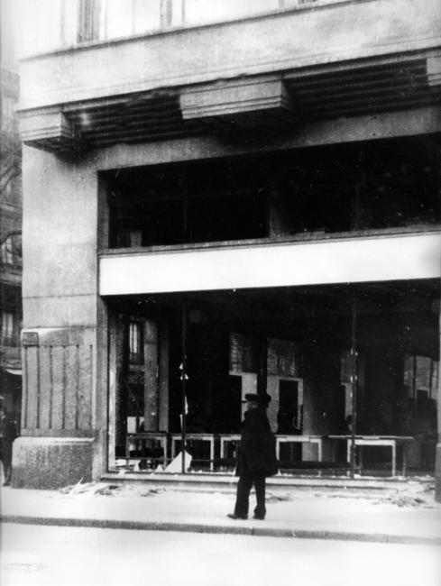 Occupation de Lyon. La Résistance. Le commissariat à la main d'oeuvre française en Allemagne a sauté.