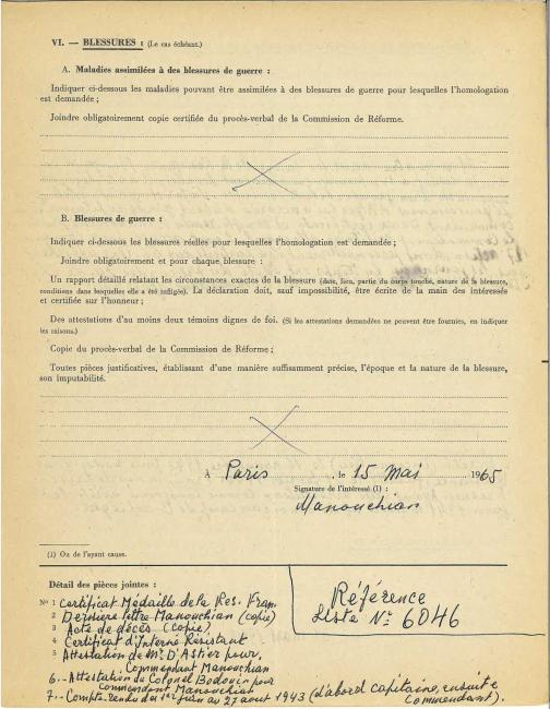 Dossier d’archives Missak Manouchian