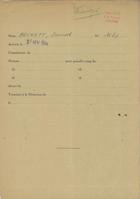 Document Samuel Beckett