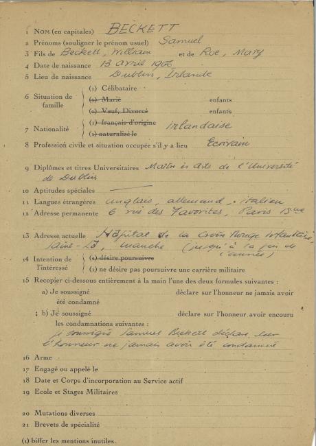 Document Samuel Beckett