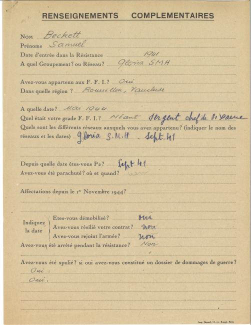 Document Samuel Beckett