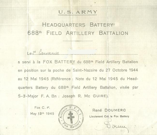 Fox battery certificat