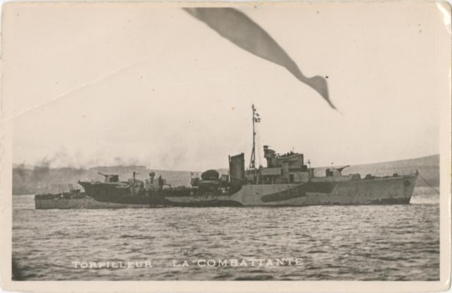 Photographie du torpilleur  La Combattante