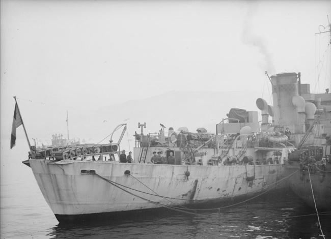 La corvette Roselys à Rosyth (écosse) le 31 janvier 1942, Imperial War Museum (A 7289)